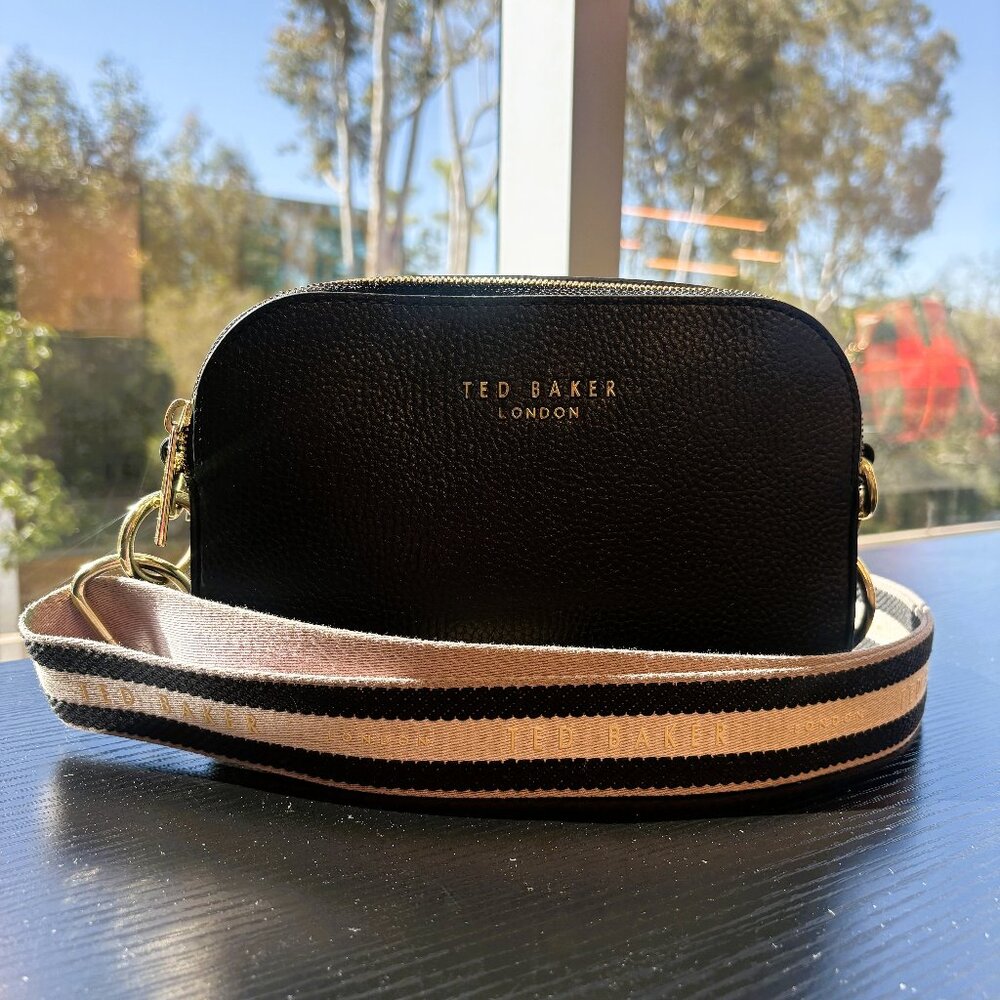 Ted Baker Amerrah Branded Strap Leather Crossbody Bag - Picture 2 of 7